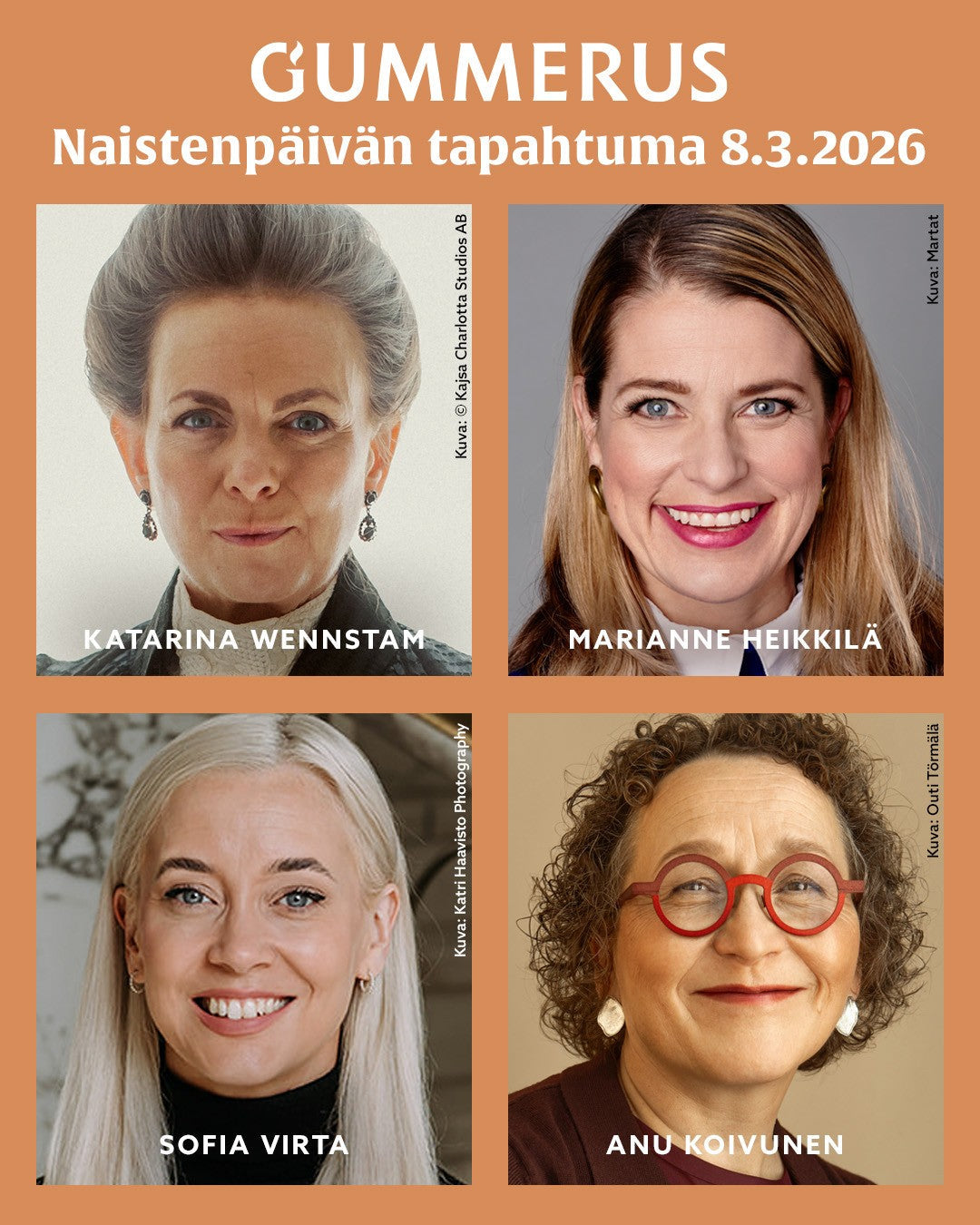 Tervetuloa naistenpäivän tapahtumaan sunnuntaina 8.3. klo 14–16