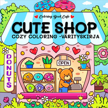 Cute Shop: cozy coloring -värityskirja